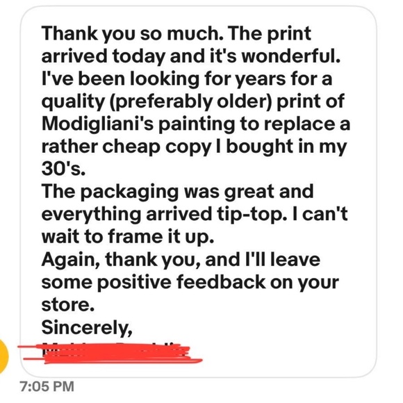 Vintage Amedeo Modigliani 28x22 Large Lithograph Seated Nude USA MCM Art Print - Picture 3 of 13